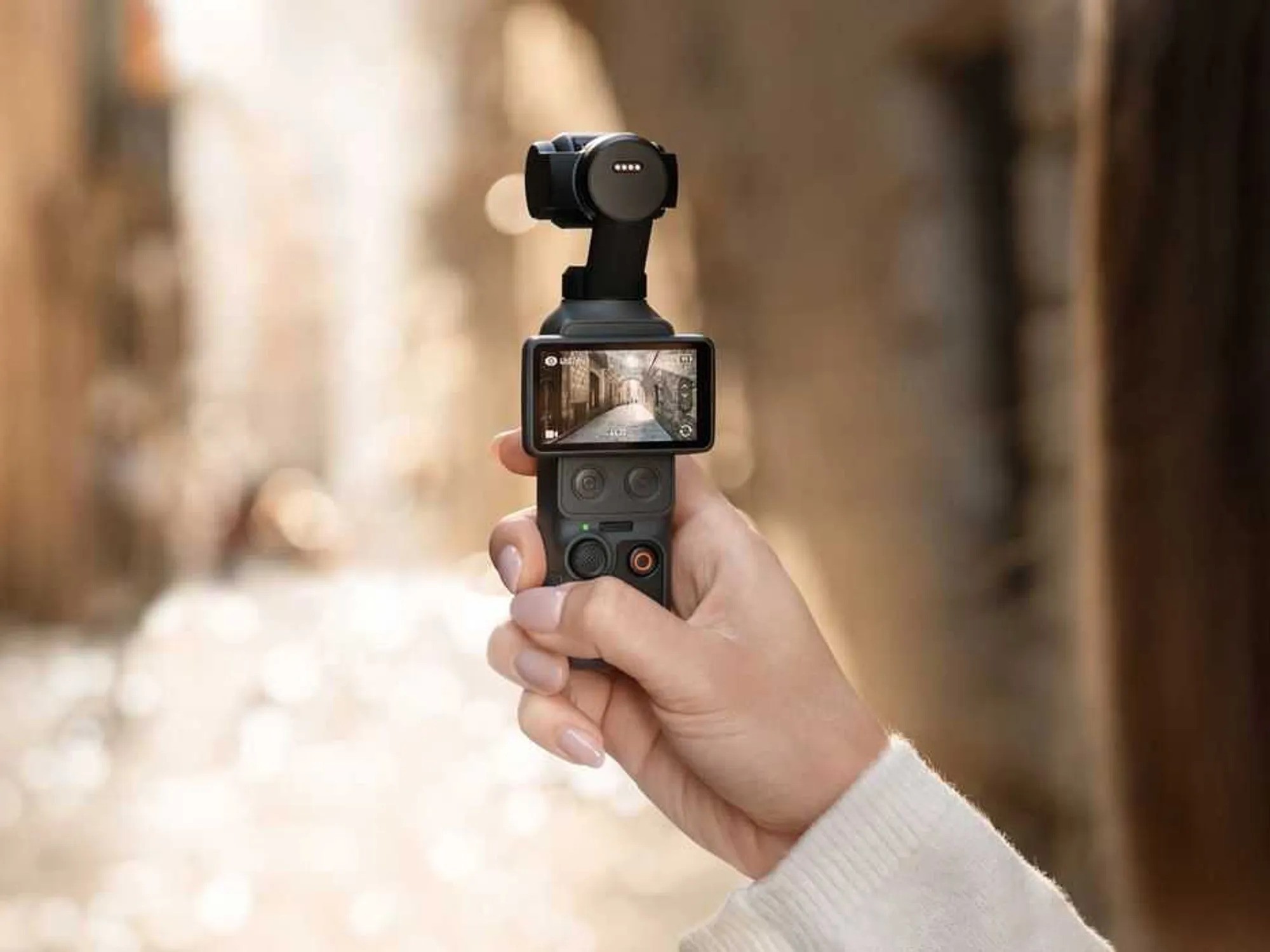 DJI Osmo Pocket 4 compact vlogging camera with rotating screen
