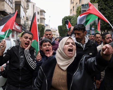 Palestinian protesters rally in West Bank against Israel death penalty law amid Gaza genocide outrage