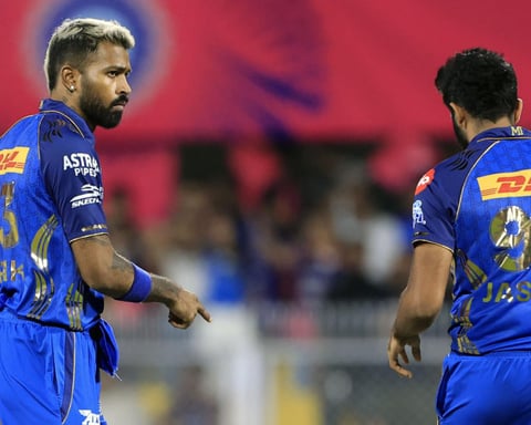 Hardik Pandya reacts after Mumbai Indians loss to Rajasthan Royals IPL 2026