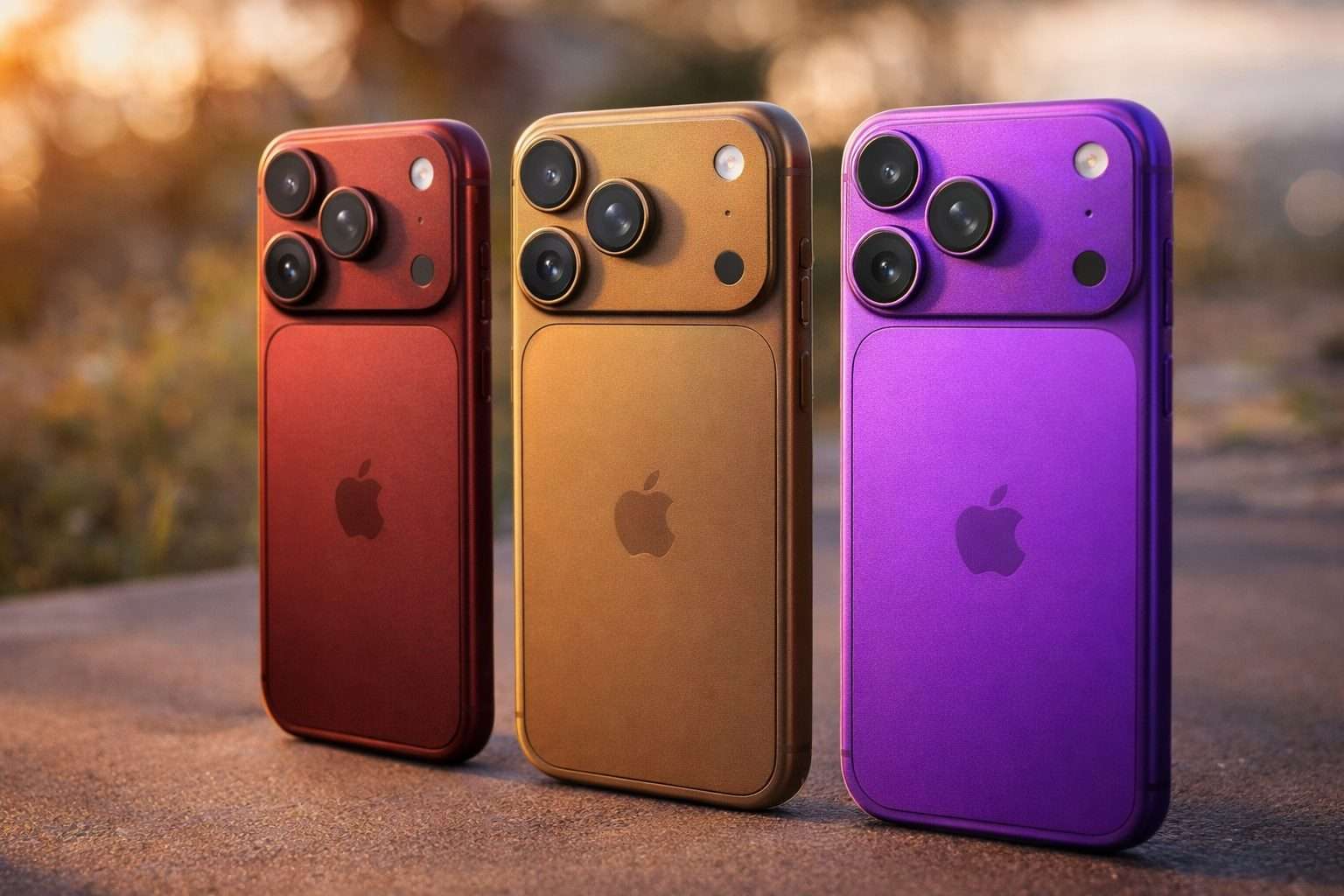 iPhone 18 Pro leaked colors including Dark Cherry, Light Blue, Dark Gray, and Silver lineup