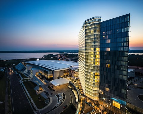 MGM National Harbor casino exterior Maryland gaming revenue March 2026 decline