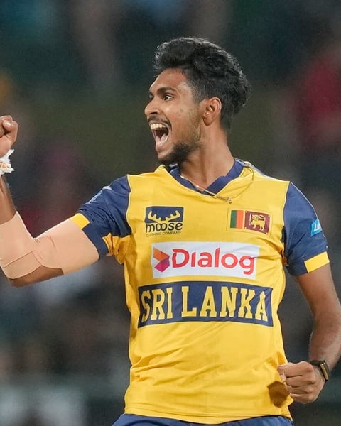 Matheesha Pathirana bowling for KKR after receiving NOC in IPL 2026