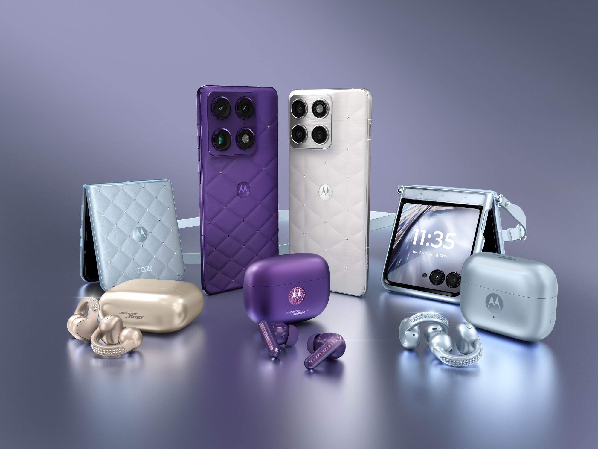 Moto Buds 2 Plus earbuds with Swarovski crystal case and premium design