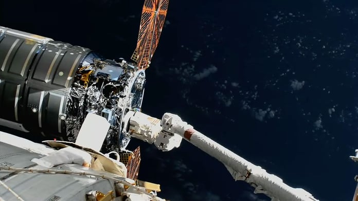 NASA and Russian cosmonauts aboard the International Space Station during joint mission