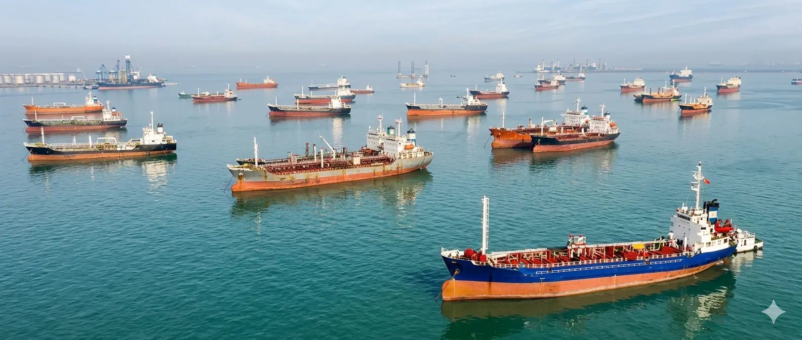 Oil tankers stranded near Strait of Hormuz during global supply crisis