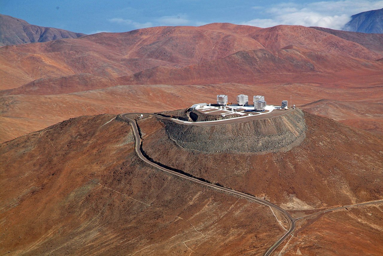 Aerial view of Paranal Observatory located in Chile’s Atacama Desert
