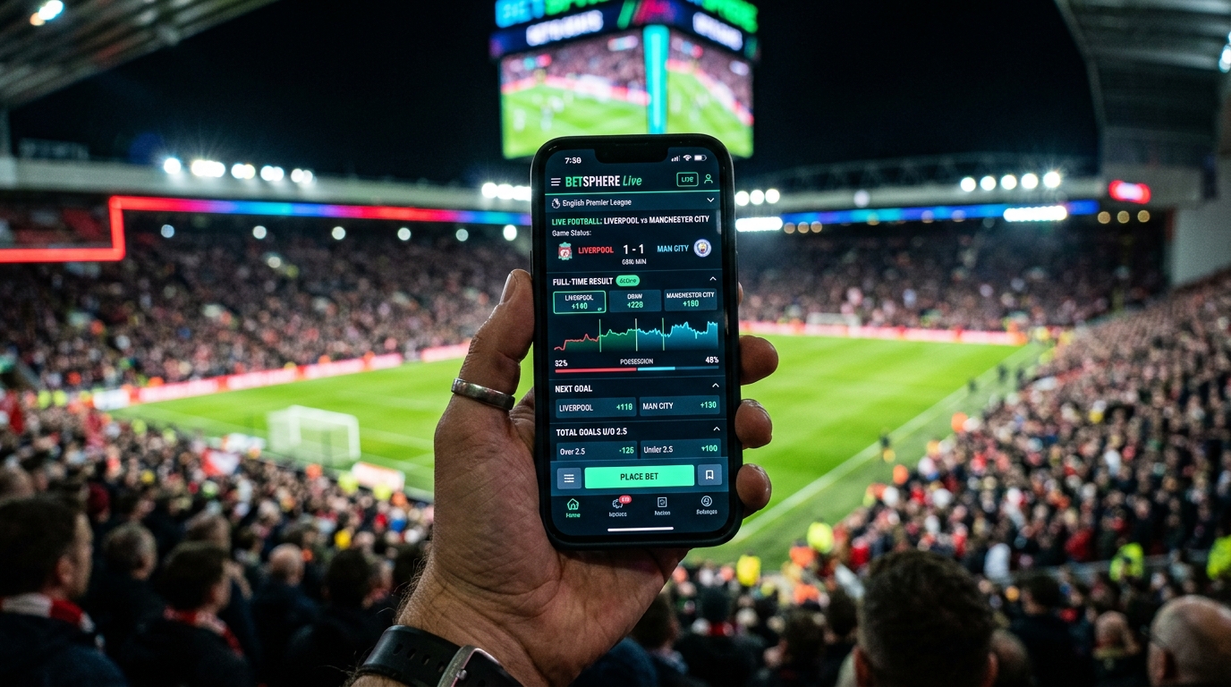 mobile sports betting app showing odds during college football season