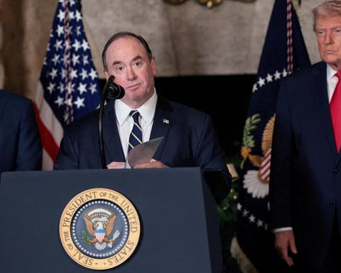 Donald Trump speaks as Pentagon turmoil grows after Navy Secretary John Phelan exit