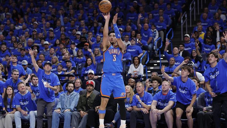 Ajay Mitchell Dominates Lakers in Breakout Playoff Performance Ajay Mitchell attacks the Lakers defense during Oklahoma City Thunder playoff win