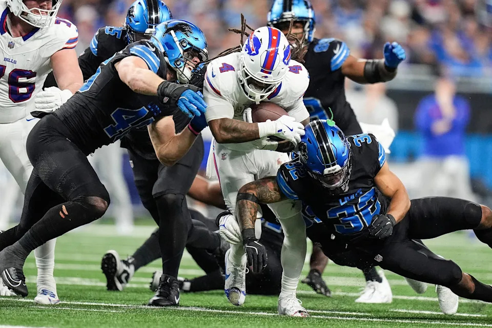 NFL schedule board showing leaked 2026 Detroit Lions primetime and international games