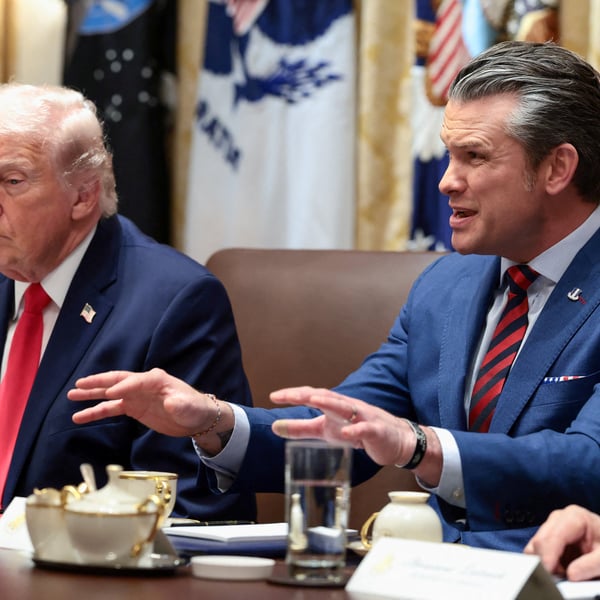President Donald Trump meets Cabinet officials at the White House as Iran tensions escalate in 2026
