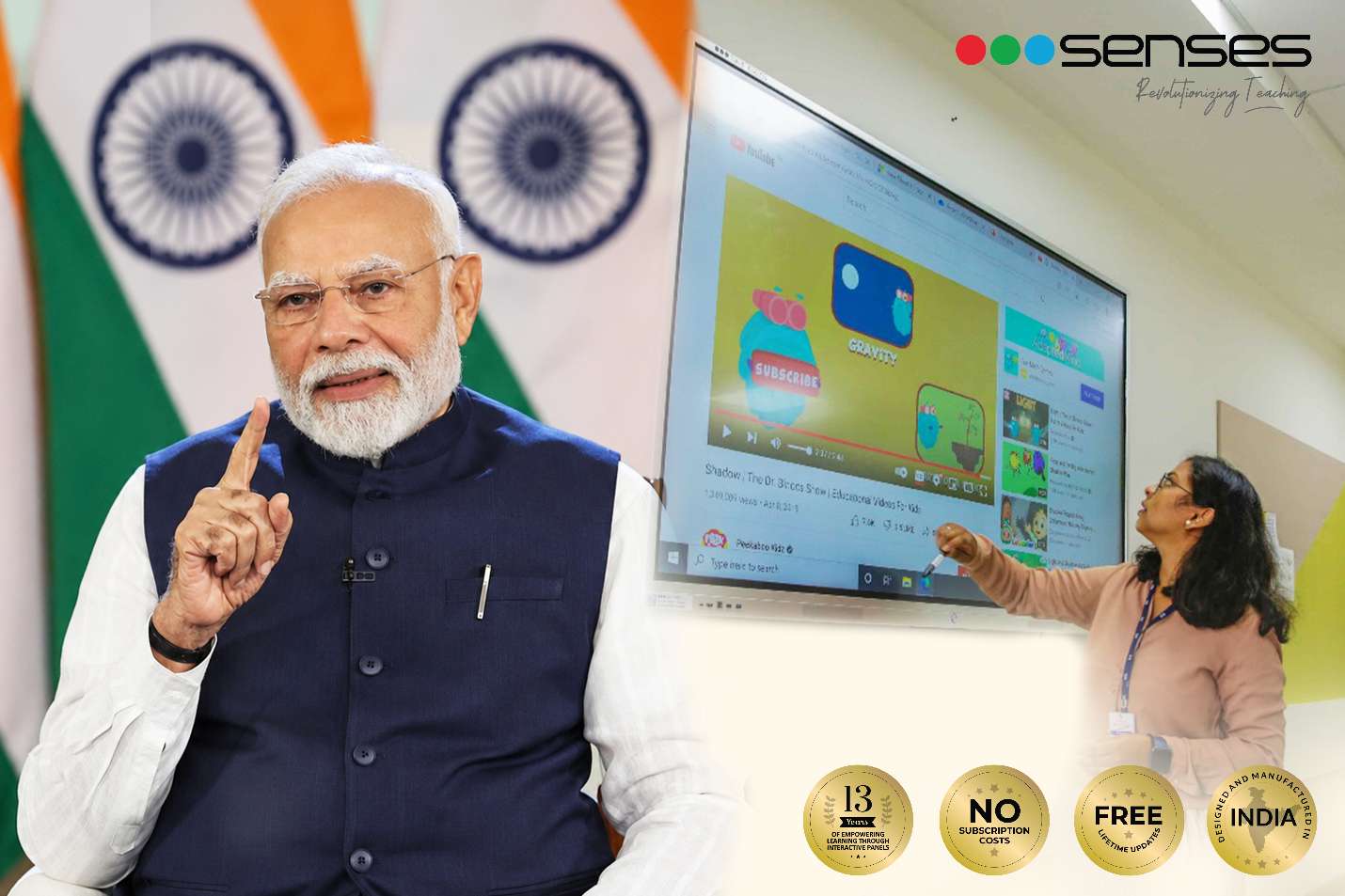 How Senses Electronics Smart Boards Support PM Modi’s Digital Learning Vision