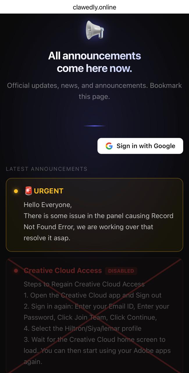 Adobe enterprise profiles allegedly linked to disputed subscription access systems