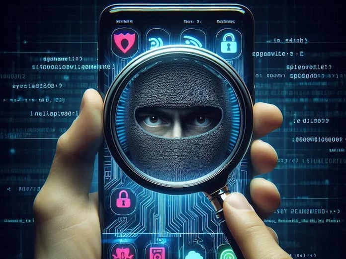 Android smartphone showing Google Intrusion Logging spyware detection security feature