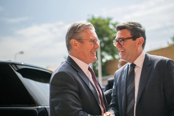 Andy Burnham during growing Labour leadership tensions against Keir Starmer
