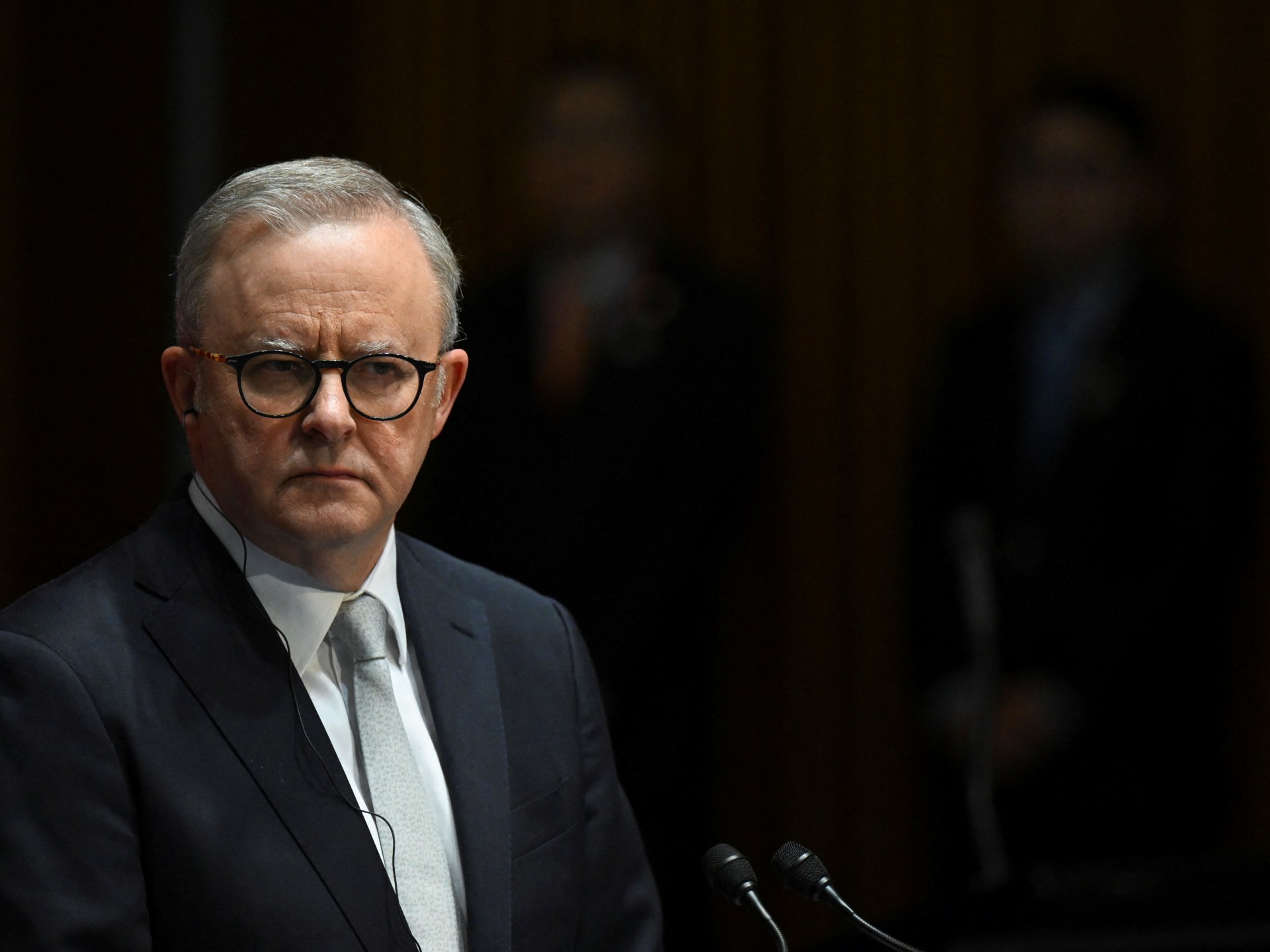 Australian Prime Minister Anthony Albanese speaks at Parliament House in Canberra as Labor defends its capital gains tax overhaul