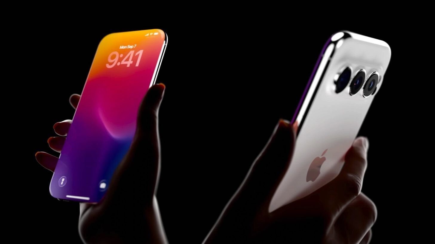 Apple iPhone 20 concept with all-screen curved glass design and hidden cameras