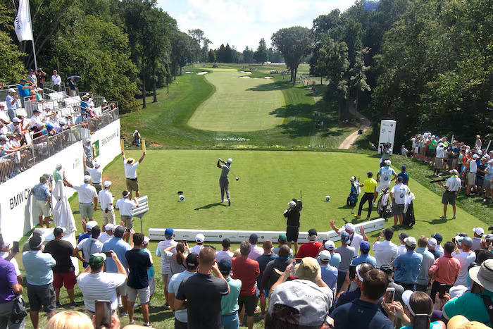 Aronimink Golf Club aerial view hosting PGA Championship 2026 in Philadelphia