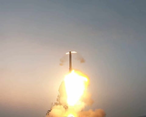 India's BrahMos supersonic cruise missile test-fired from an Indian Navy destroyer at sea