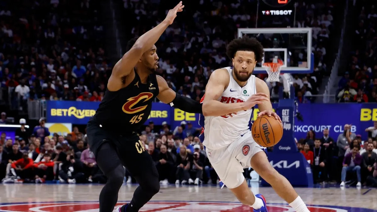 Cade Cunningham reacts after controversial no-call in Pistons overtime loss to Cavaliers