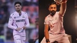 Gujarat Titans players wearing lavender jerseys during IPL 2026 match against Sunrisers Hyderabad in Ahmedabad stadium