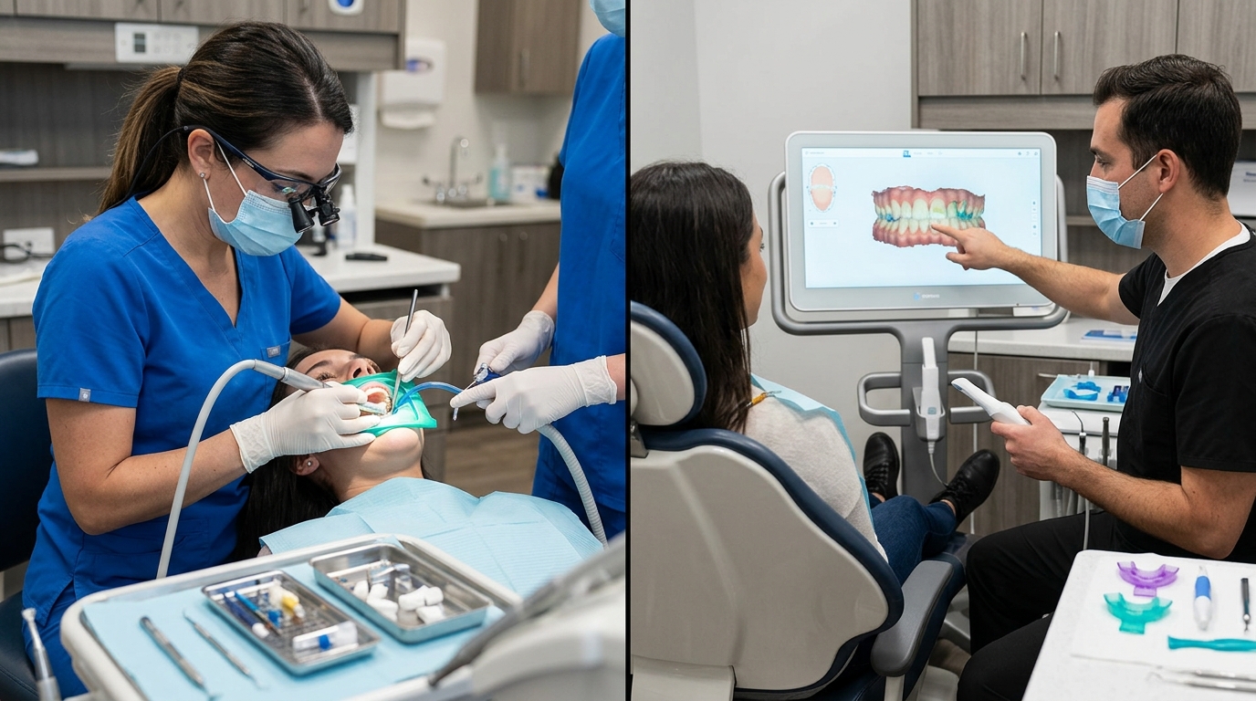 Comparison of invasive dental treatment versus preventive monitoring approach