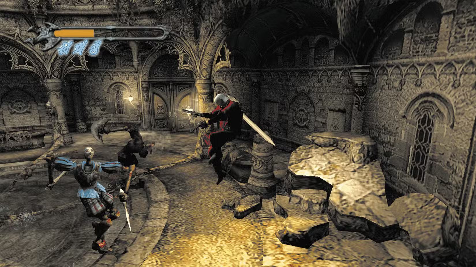 Devil May Cry 1 Remake Dante Concept Leak Devil May Cry 1 remake rumor showing Dante in gothic neon city environment with sword