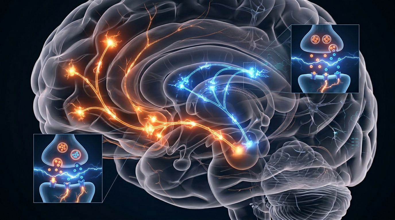 Dopamine signaling pathways in the brain associated with schizophrenia neural activity models