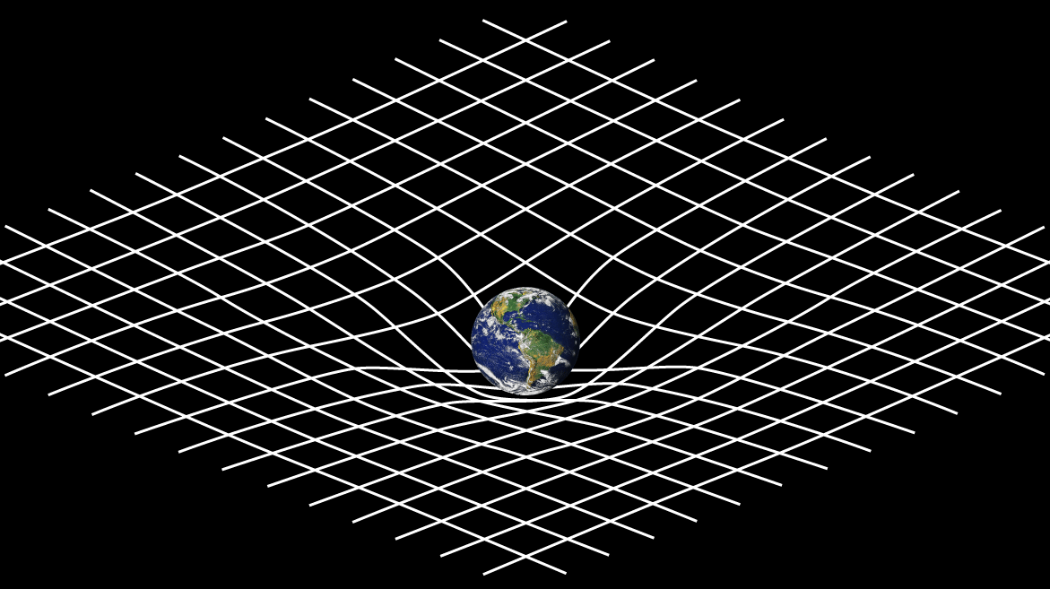 Spacetime Curvature in Einstein's General Theory of Relativity Illustration of spacetime curvature created by a massive object, central to Einstein's general theory of relativity