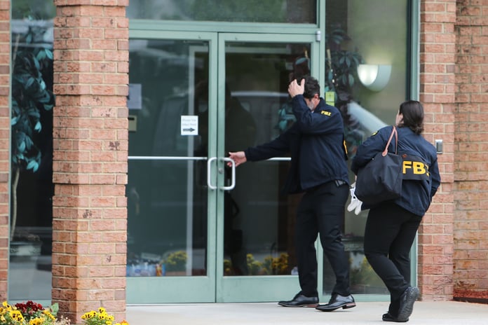FBI agents outside The Cannabis Outlet linked to Virginia Senator Louise Lucas