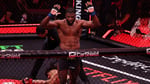 Francis Ngannou celebrates after knocking out Philipe Lins at MVP MMA 1 while Jon Jones superfight rumors explode