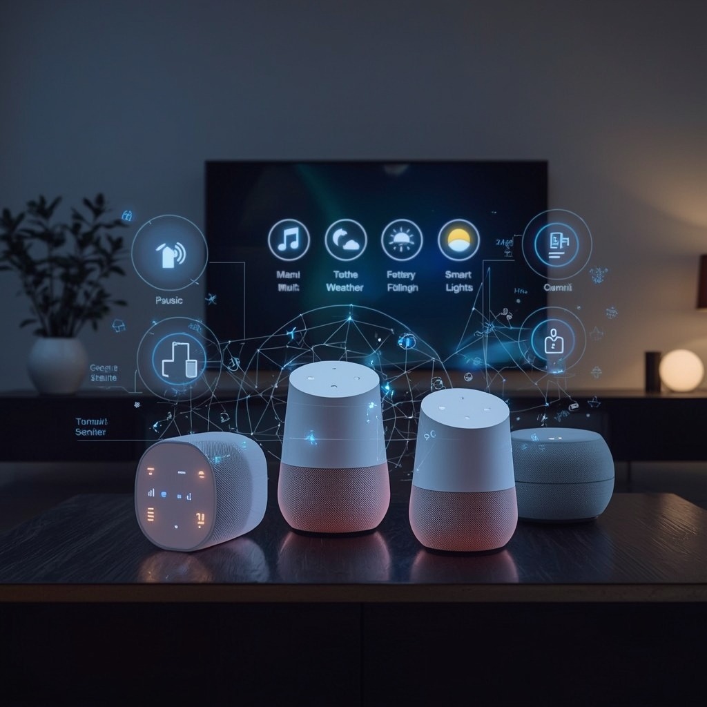 Google Nest smart speaker using Gemini AI for smart home controls