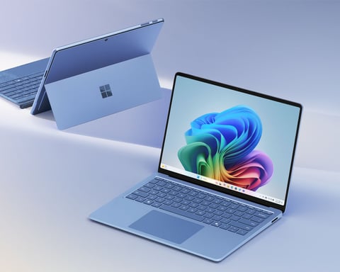 Futuristic Googlebook laptop powered by Snapdragon chips with Gemini AI interface and Android ecosystem visuals