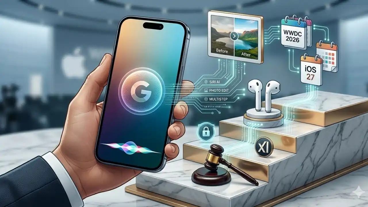 iPhone using AI-powered VoiceOver image recognition in iOS 27