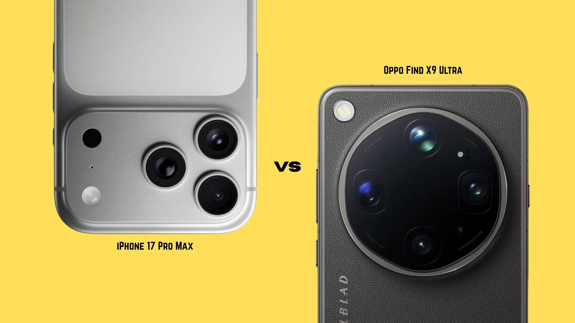 iPhone 17 Pro Max vs Oppo Find X9 Ultra camera comparison 2026
