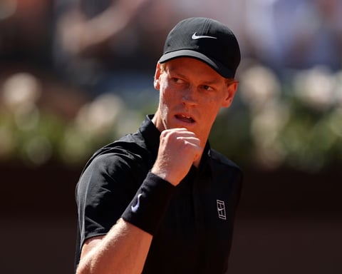 Jannik Sinner celebrates victory during his historic Italian Open 2026 run in Rome