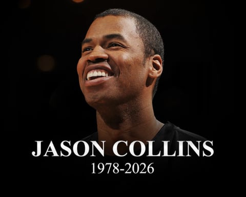 Jason Collins during his NBA career with the Brooklyn Nets