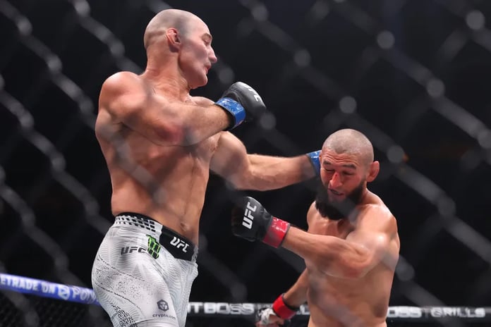 Khamzat Chimaev reacts after controversial loss to Sean Strickland at UFC 328