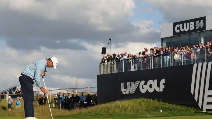 Cameron Smith reacts during LIV Golf event amid Saudi funding crisis