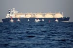 LNG tanker at sea Bosnia Croatia pipeline deal