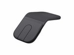 Leaked Logitech foldable wireless mouse shown folded flat beside an ultrabook laptop