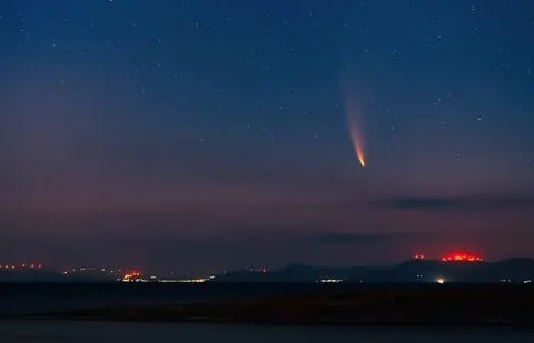 NOAA GOES-19 satellite imagery showing the fireball flash detected over Cape Cod Bay on May 30, 2026, when a meteor exploded over Massachusetts