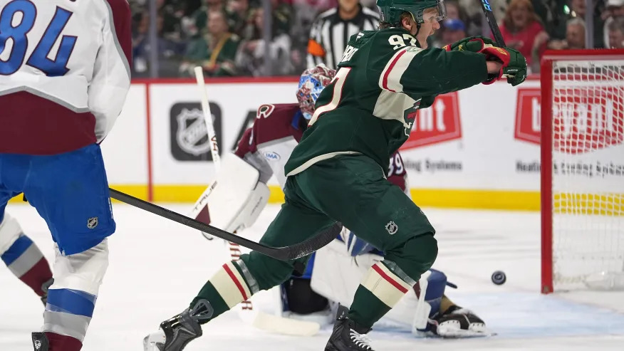 Wild early dominance in Game 5 against Avalanche Minnesota Wild players celebrate early 3-0 lead against Colorado Avalanche in Game 5 playoff matchup