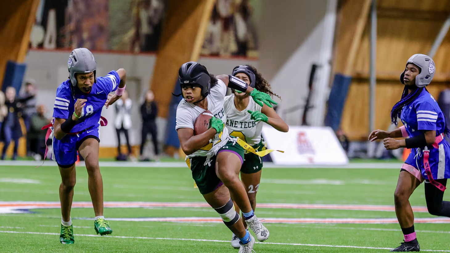 Women’s flag football players compete as the NCAA moves toward championship status for 2028