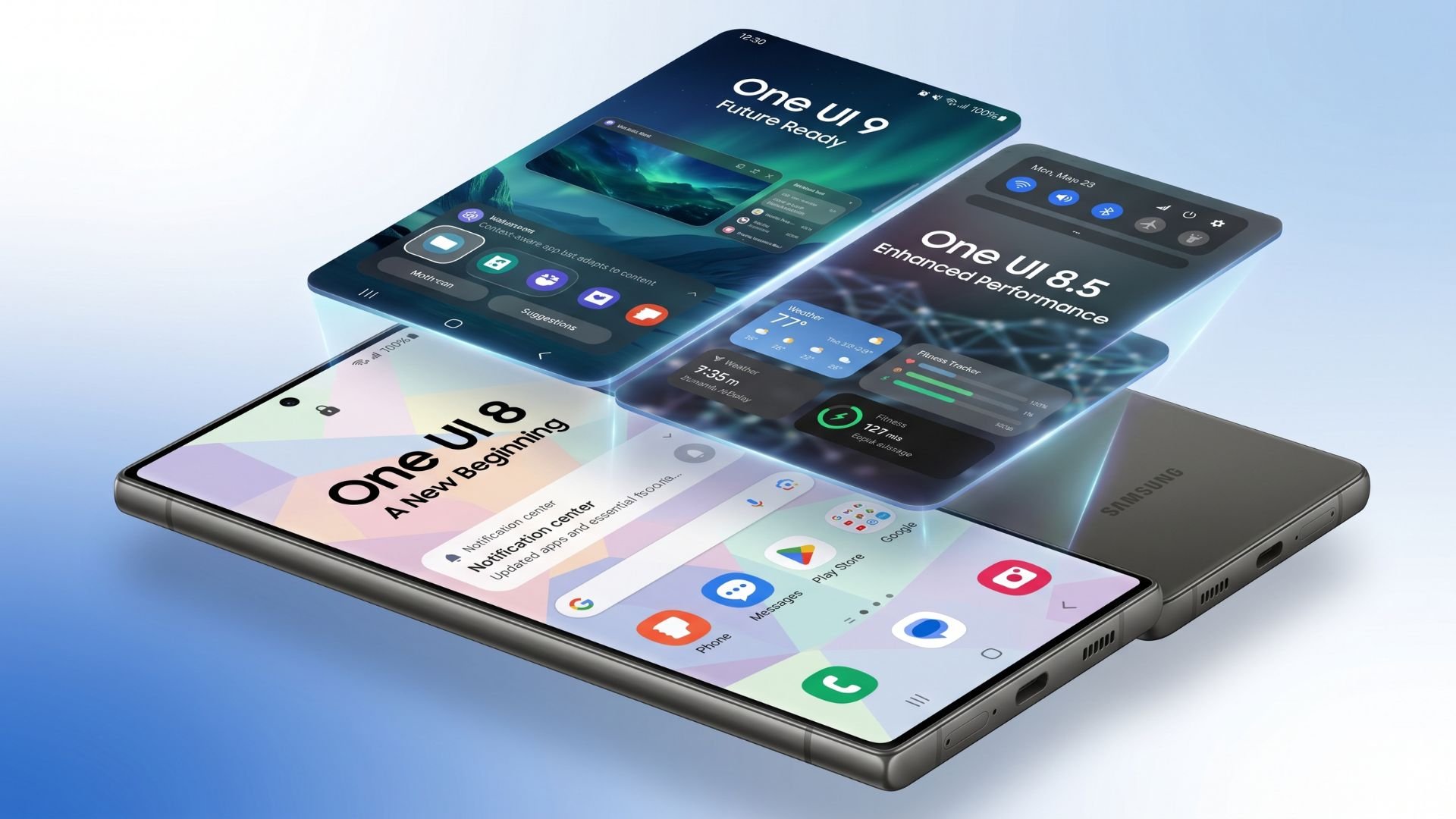 Samsung One UI 8.5 dark mode inconsistency showing gray interface instead of true black AMOLED theme