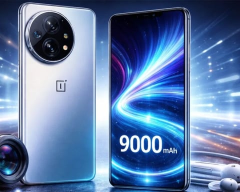 OnePlus 16 concept render showing 200MP periscope camera and futuristic flagship design