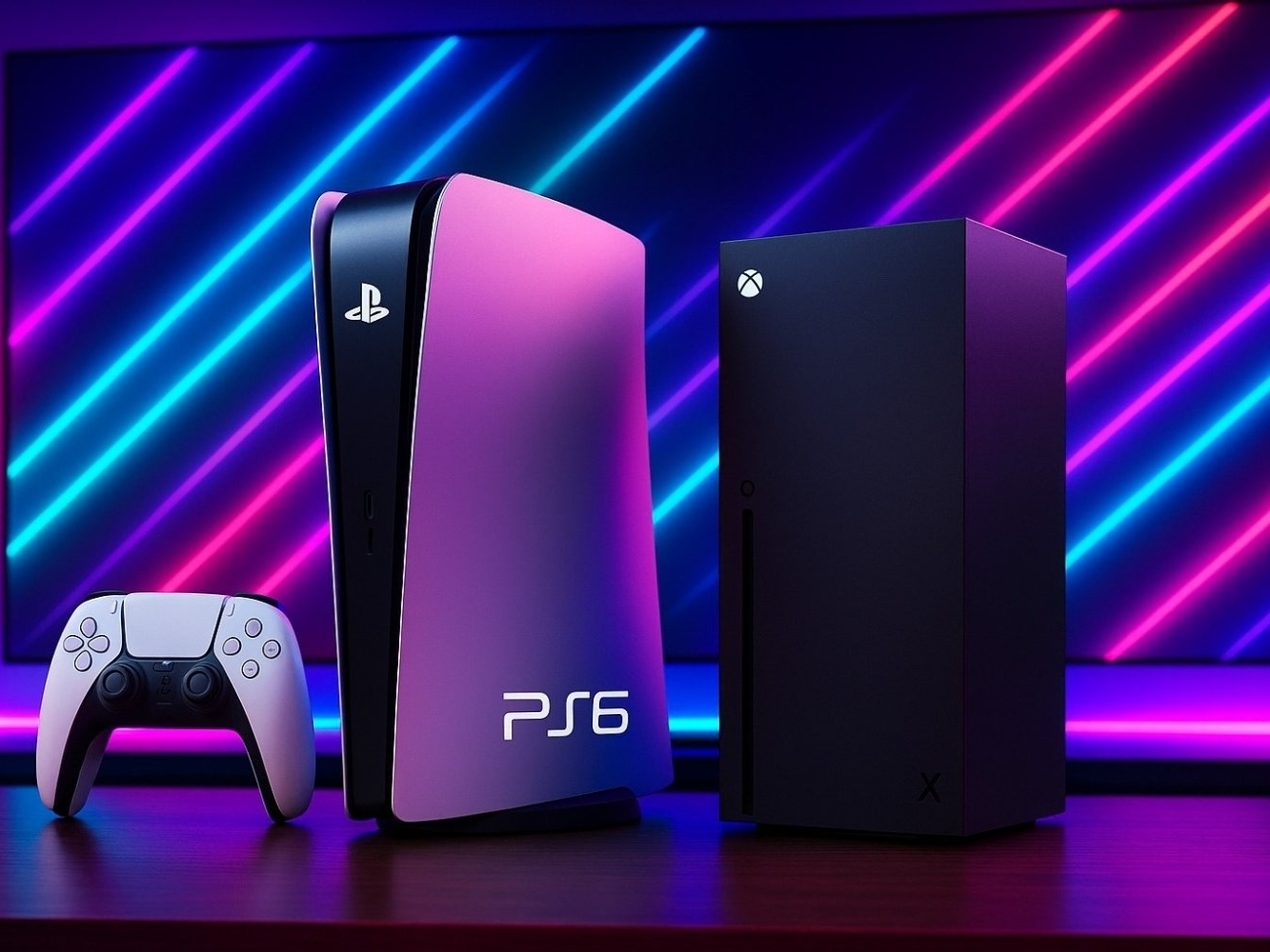 PS6 concept showing AI-powered graphics and path tracing gaming performance