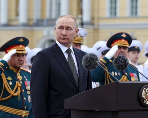 Russian President Vladimir Putin speaks about accelerating weapons production and defense manufacturing in Moscow