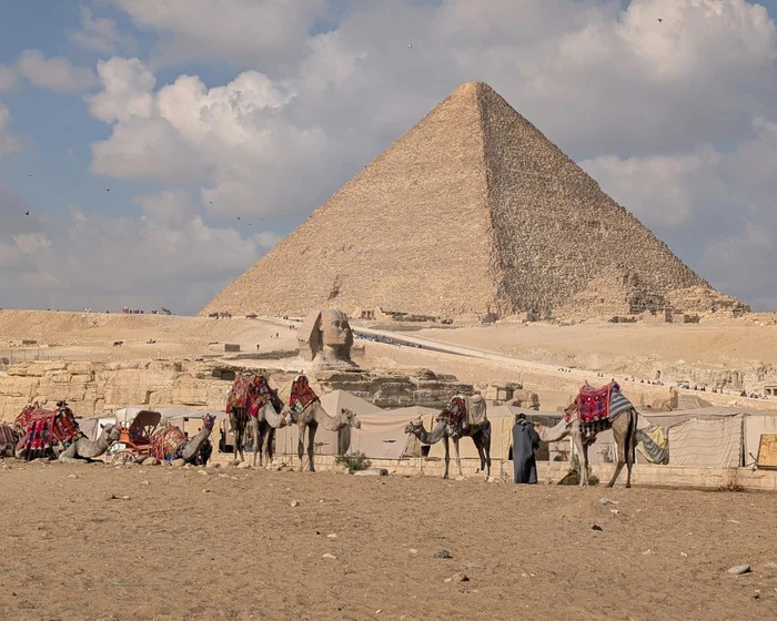 Pyramids of Giza Set Stage for Heavyweight Event Pyramids of Giza venue during major boxing event