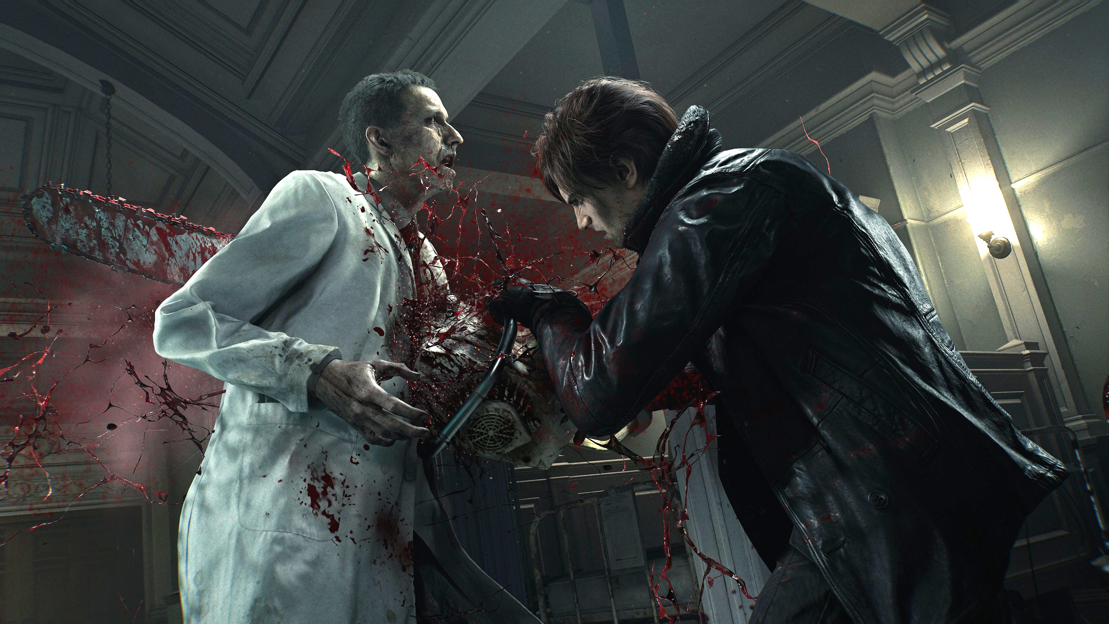 Leon S Kennedy combat gameplay in Resident Evil Requiem